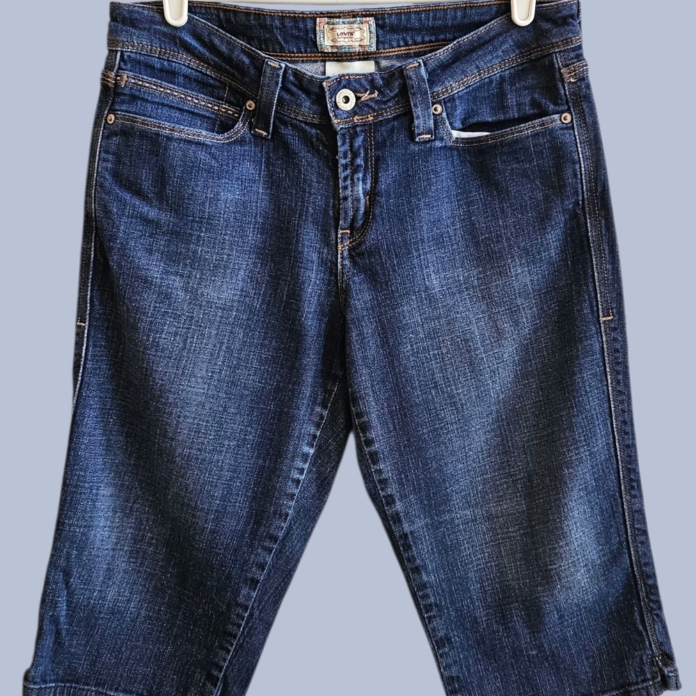Levi's 545 Dark Blue Denim Capris